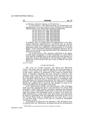 Comprehensive Environmental Response, Compensation and Liability Act of 1980 (CERCLA)