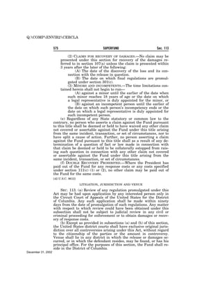 Comprehensive Environmental Response, Compensation and Liability Act of 1980 (CERCLA)