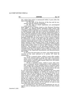 Comprehensive Environmental Response, Compensation and Liability Act of 1980 (CERCLA)