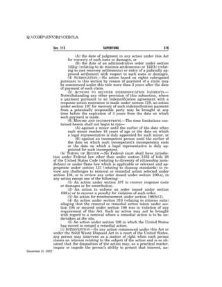 Comprehensive Environmental Response, Compensation and Liability Act of 1980 (CERCLA)