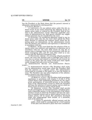 Comprehensive Environmental Response, Compensation and Liability Act of 1980 (CERCLA)