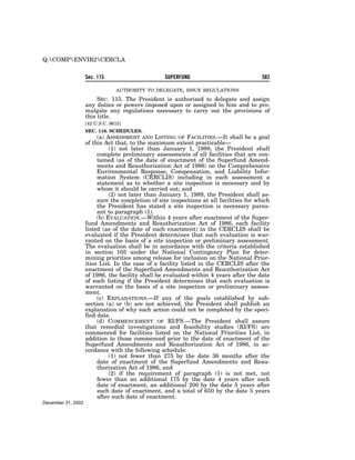 Comprehensive Environmental Response, Compensation and Liability Act of 1980 (CERCLA)