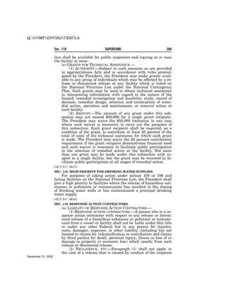 Comprehensive Environmental Response, Compensation and Liability Act of 1980 (CERCLA)