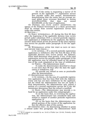 Federal Insecticide, Fungicide, and Rodenticide Act (FIFRA) 