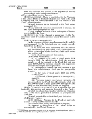 Federal Insecticide, Fungicide, and Rodenticide Act (FIFRA) 
