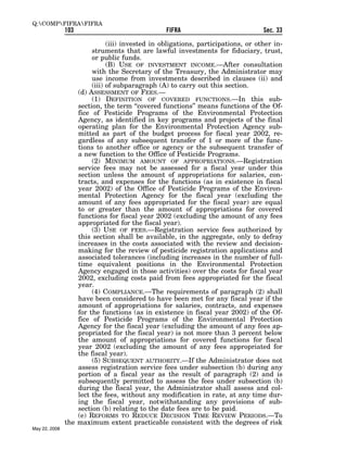 Federal Insecticide, Fungicide, and Rodenticide Act (FIFRA) 