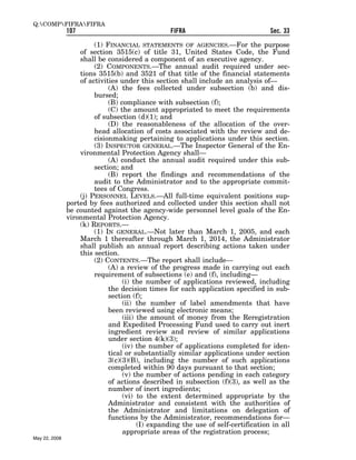 Federal Insecticide, Fungicide, and Rodenticide Act (FIFRA) 