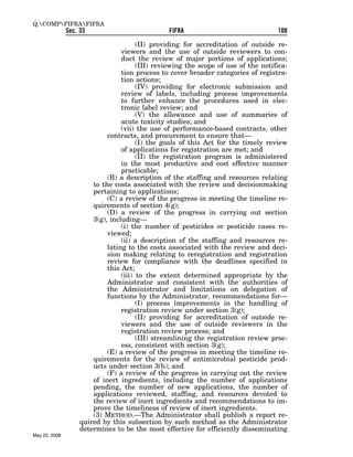 Federal Insecticide, Fungicide, and Rodenticide Act (FIFRA) 