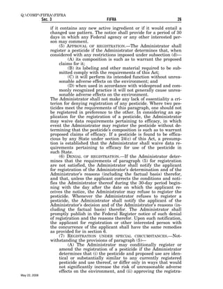 Federal Insecticide, Fungicide, and Rodenticide Act (FIFRA) 