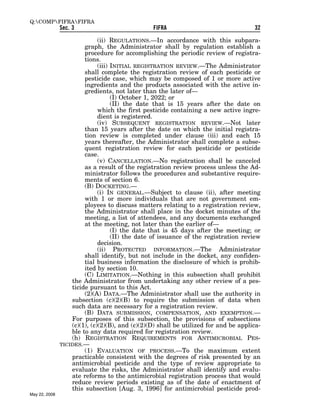 Federal Insecticide, Fungicide, and Rodenticide Act (FIFRA) 