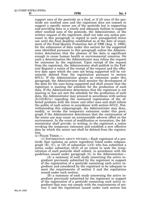 Federal Insecticide, Fungicide, and Rodenticide Act (FIFRA) 