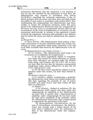 Federal Insecticide, Fungicide, and Rodenticide Act (FIFRA) 