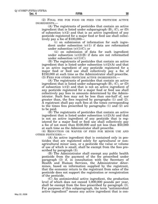 Federal Insecticide, Fungicide, and Rodenticide Act (FIFRA) 