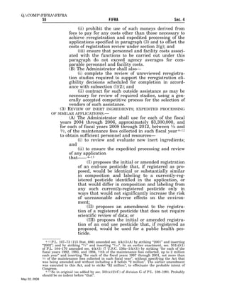 Federal Insecticide, Fungicide, and Rodenticide Act (FIFRA) 