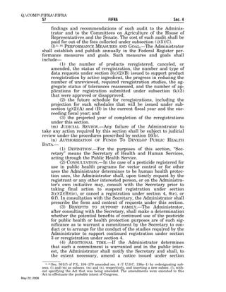 Federal Insecticide, Fungicide, and Rodenticide Act (FIFRA) 