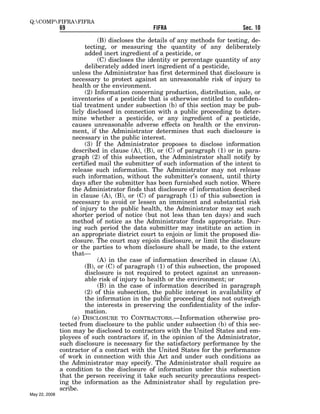 Federal Insecticide, Fungicide, and Rodenticide Act (FIFRA) 