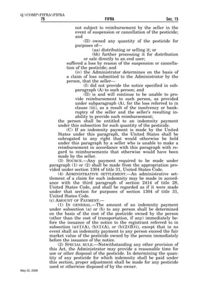 Federal Insecticide, Fungicide, and Rodenticide Act (FIFRA) 