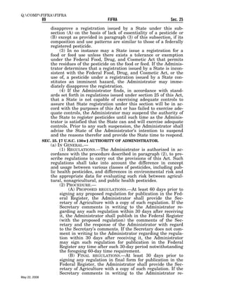 Federal Insecticide, Fungicide, and Rodenticide Act (FIFRA) 