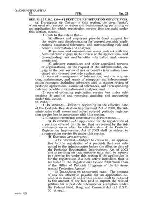 Federal Insecticide, Fungicide, and Rodenticide Act (FIFRA) 