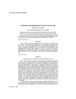 Q:COMPENMISCNEPA69




                         NATIONAL ENVIRONMENTAL POLICY ACT OF 1969
                                ...