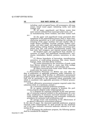 Solid Waste Disposal Act (RCRA) 