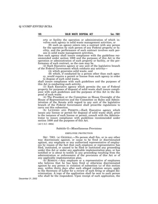 Solid Waste Disposal Act (RCRA) 