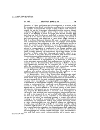 Solid Waste Disposal Act (RCRA) 