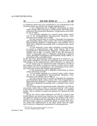 Solid Waste Disposal Act (RCRA) 