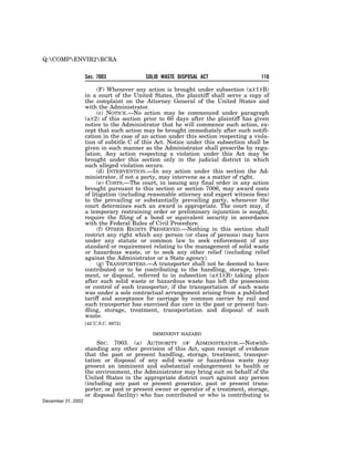 Solid Waste Disposal Act (RCRA) 