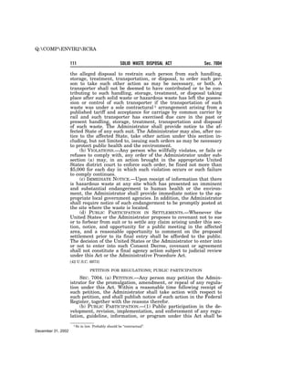 Solid Waste Disposal Act (RCRA) 