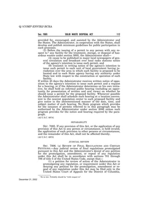 Solid Waste Disposal Act (RCRA) 