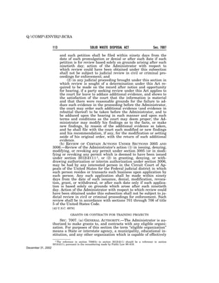 Solid Waste Disposal Act (RCRA) 