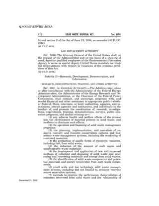 Solid Waste Disposal Act (RCRA) 