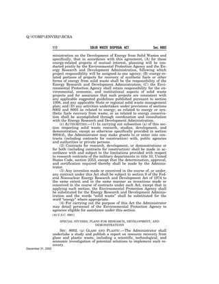 Solid Waste Disposal Act (RCRA) 