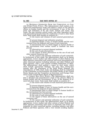 Solid Waste Disposal Act (RCRA) 