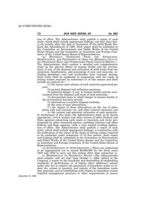 Solid Waste Disposal Act (RCRA) 