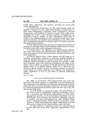 Solid Waste Disposal Act (RCRA) 