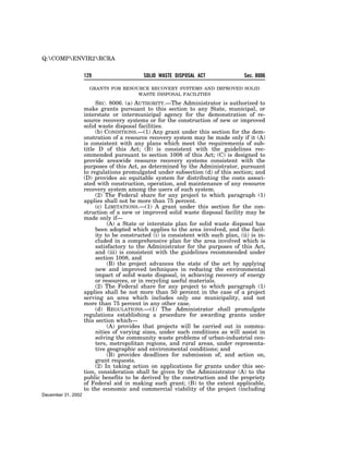 Solid Waste Disposal Act (RCRA) 