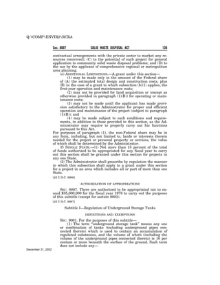 Solid Waste Disposal Act (RCRA) 