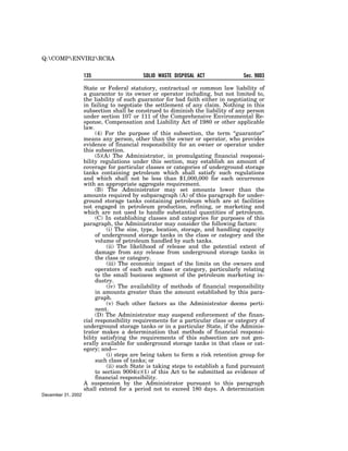 Solid Waste Disposal Act (RCRA) 