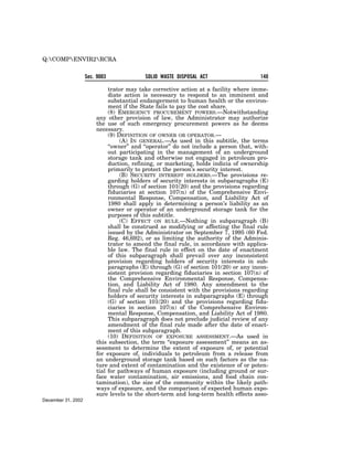 Solid Waste Disposal Act (RCRA) 