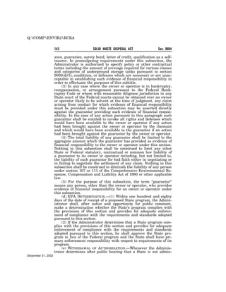 Solid Waste Disposal Act (RCRA) 