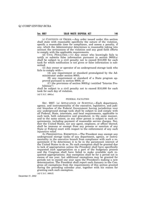 Solid Waste Disposal Act (RCRA) 