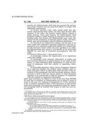 Solid Waste Disposal Act (RCRA) 