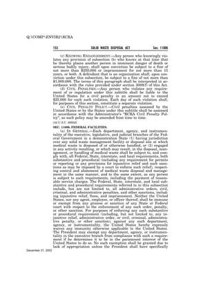 Solid Waste Disposal Act (RCRA) 