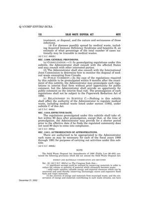 Solid Waste Disposal Act (RCRA) 