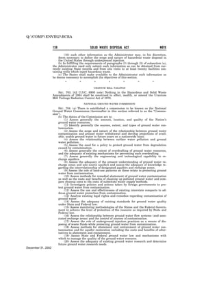 Solid Waste Disposal Act (RCRA) 