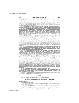 Solid Waste Disposal Act (RCRA) 