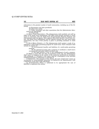 Solid Waste Disposal Act (RCRA) 