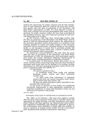 Solid Waste Disposal Act (RCRA) 